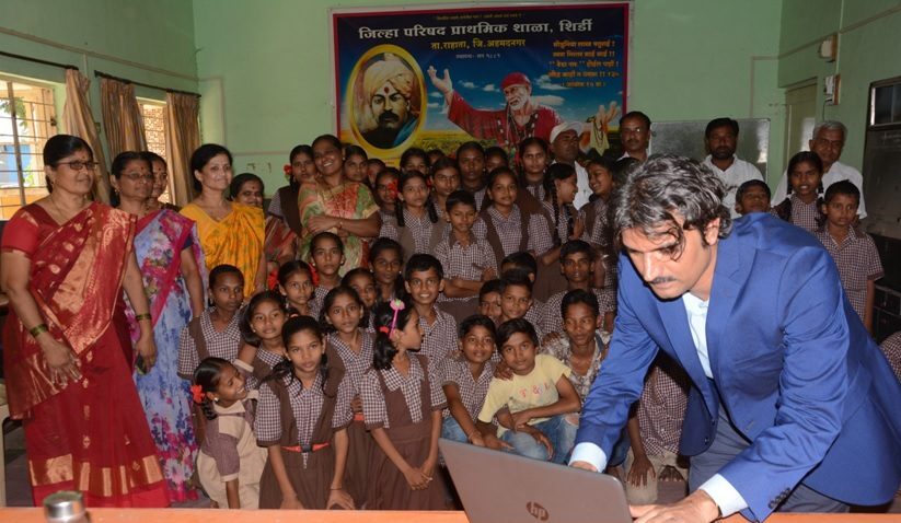 A rural school community gathered for a Global Classroom launch.